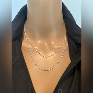 Jenny Bird Surfside Duo Silver Necklace